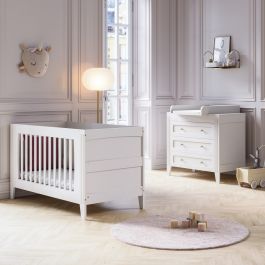 Meegroei Babykamer Milenne Delig Wit Ledikant Commode