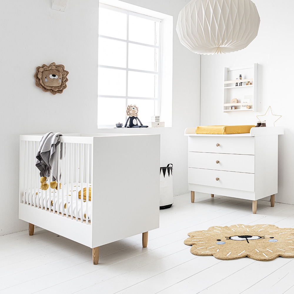 Meerdere beven Hub Babykamer Bed & Commode | Scandinavische Stijl