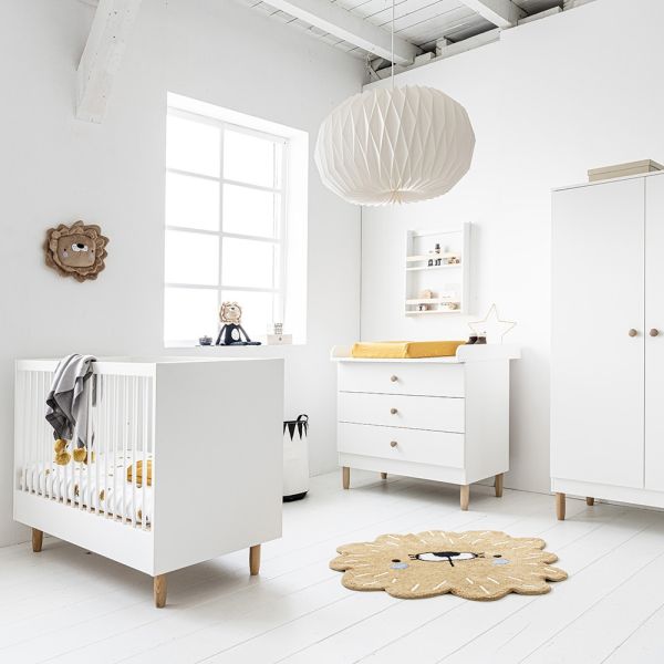 3-delige babykamer in wit van hout van Petite Amélie