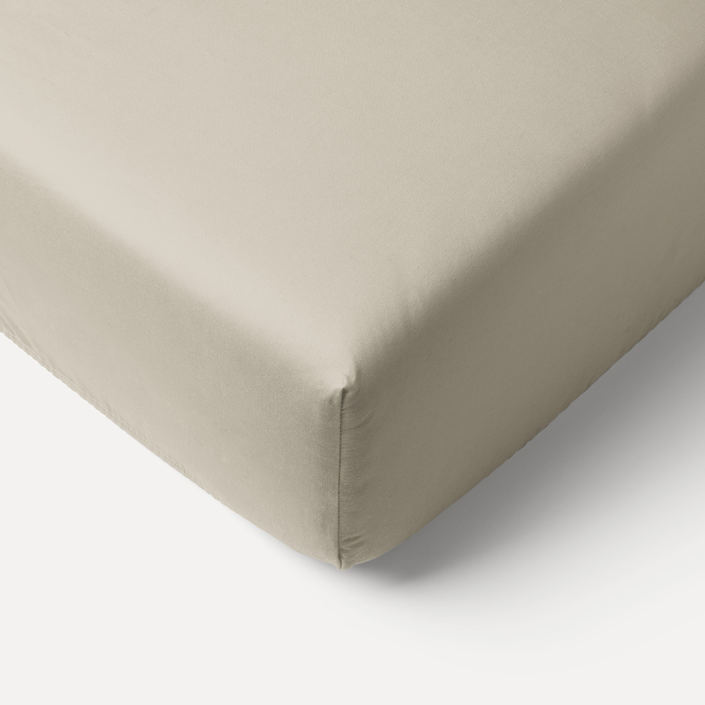 BIOLOGISCH KATOENEN JERSEY HOESLAKEN 70/80 X 140 CM | BEIGE